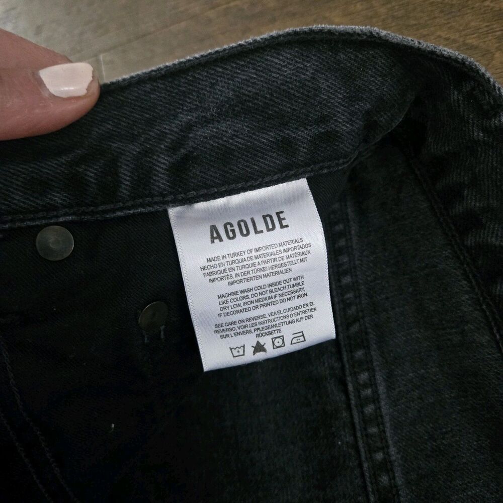 Agolde Criss Cross Upsized Jeans in Shambles Size 25 New - Picture 7 of 12
